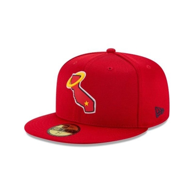 Los Angeles Angels Gorra | New Era MLB Clubhouse Collection 59fifty Fitted Cap Mexico - Rojos